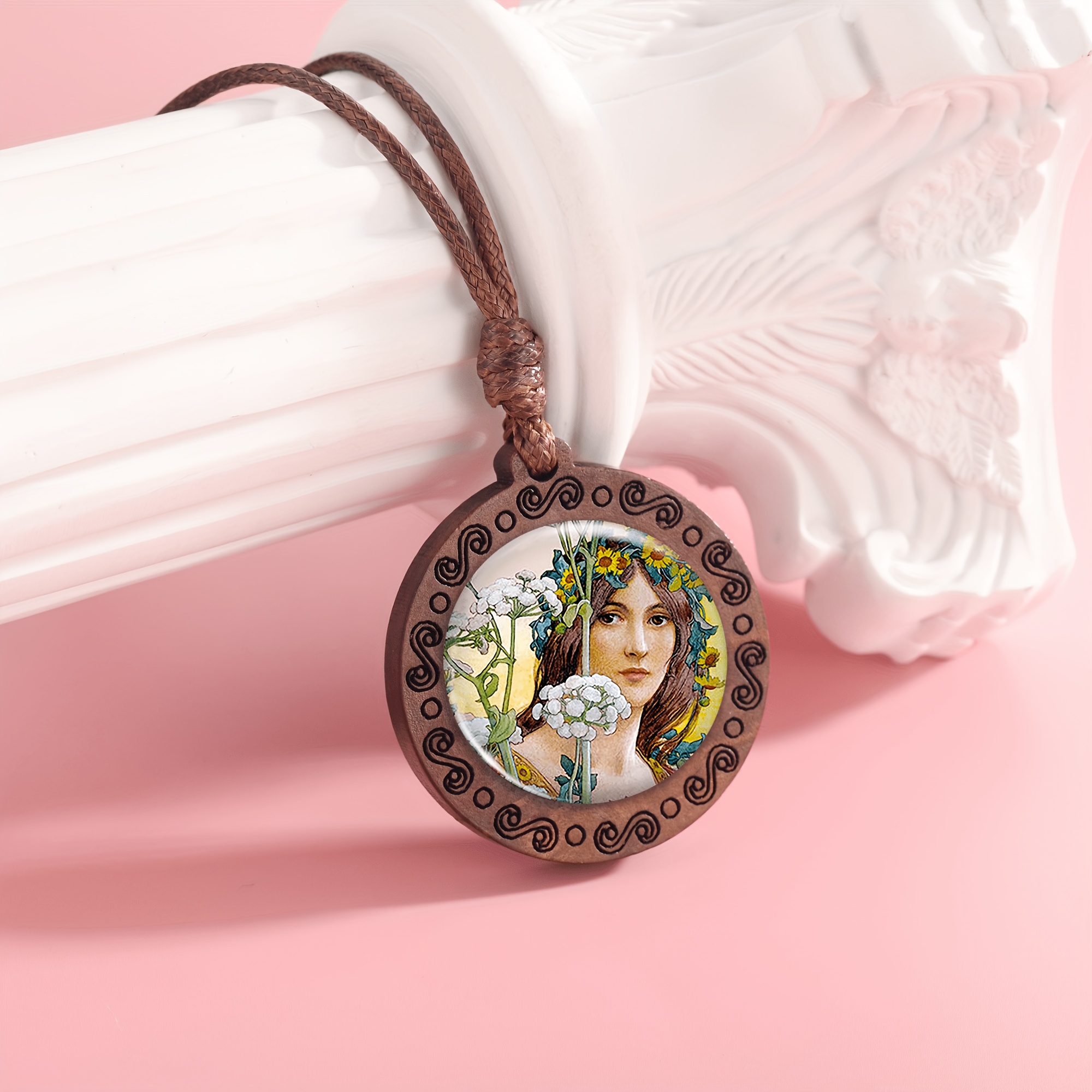Handmade Vintage Necklace with Circular Design